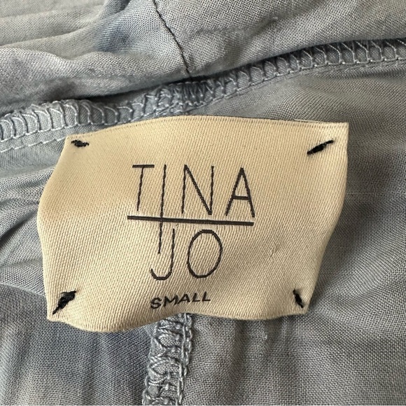 TINA+JO Anthro Gradient Blue Rayon Kimono Topper Relaxed Fit Casual Coverup Sm - Picture 8 of 13